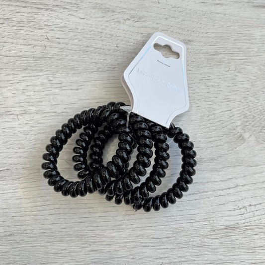 Élastiques spirales noirs