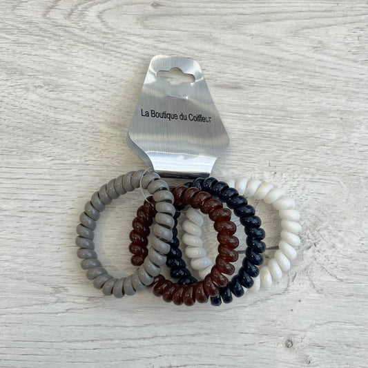 Élastiques spirales marrons/gris