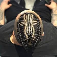 Nattes collées Homme avec motif (avec la coupe)