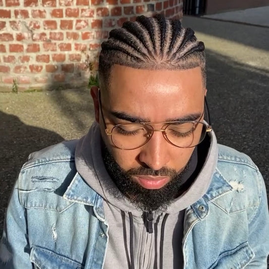 Nattes collées Homme sans motif (sans la coupe)